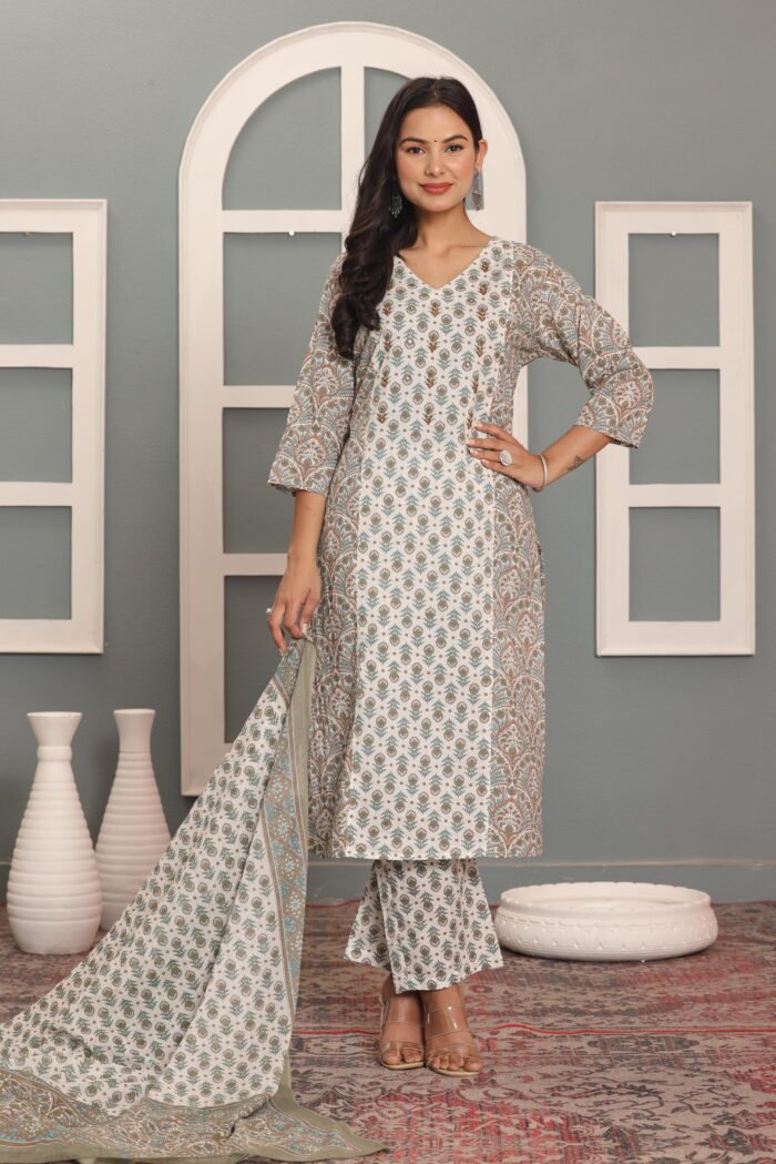 straight cotton kurta pair