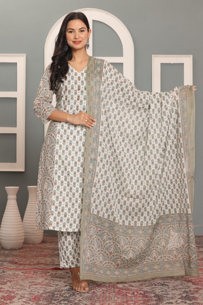 straight cotton kurta pair