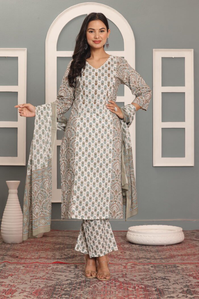straight cotton kurta pair