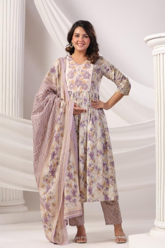 purple kurti