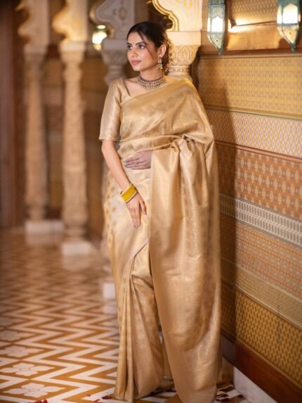 golden saree