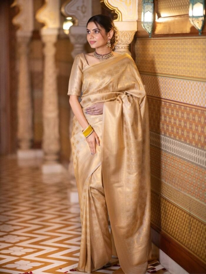 golden saree