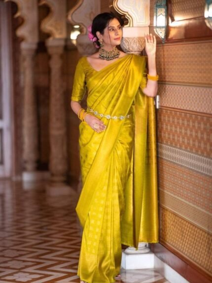 yellow saree