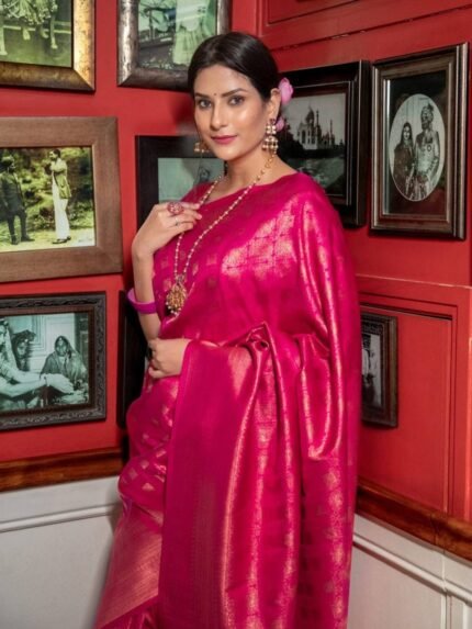 pink saree