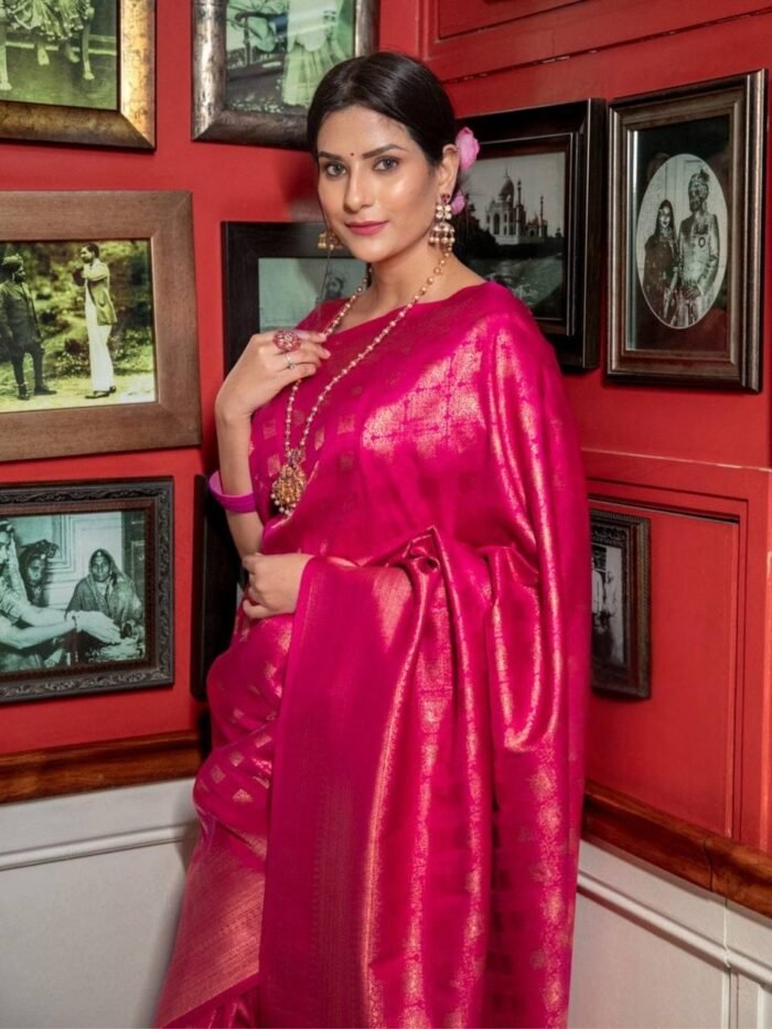 pink saree