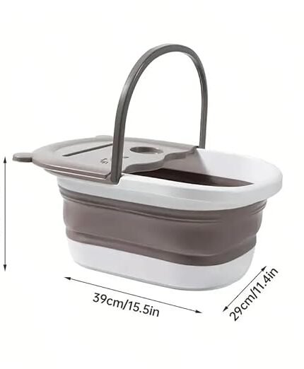Foot soaking tub massager